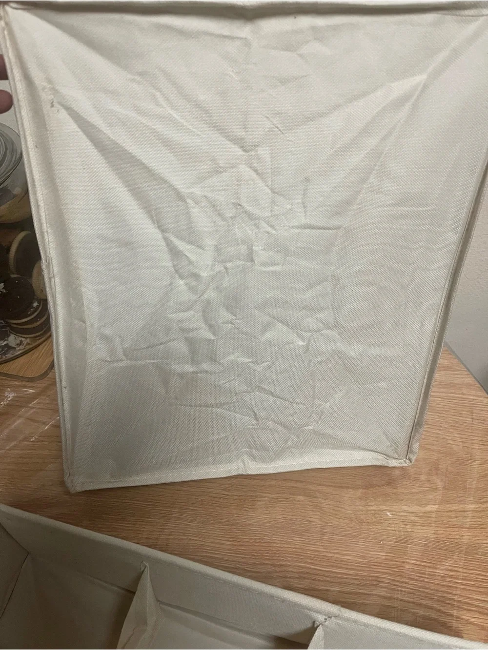 9-Compartment Fabric Storage Organizer - Cream